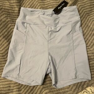 NWT baby blue biker shorts